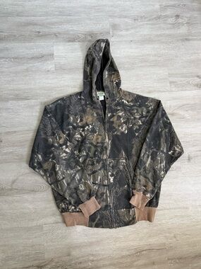 Vintage Real Tree Camo Zip Up Hoodie